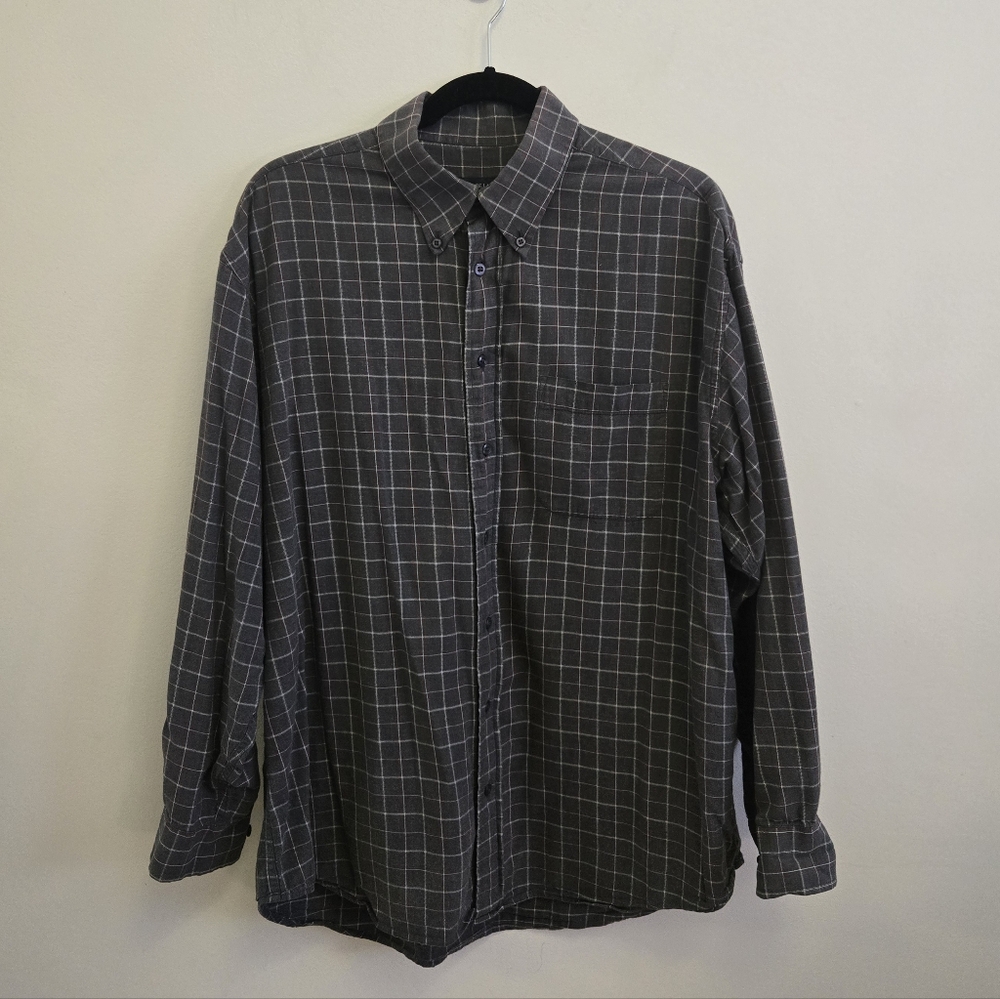 3/$30 Oscar De La Renta Menswear Plaid Button-Down Shirt Size L